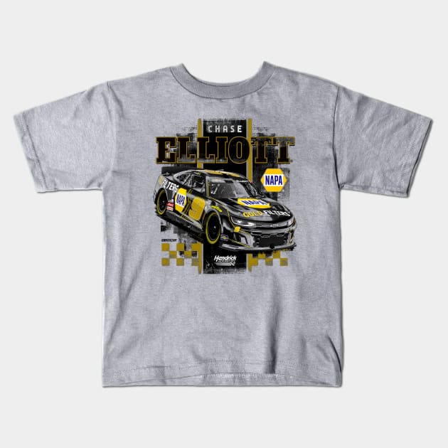 Chase Elliott Charcoal Napa Kids T-Shirt by art.Hamdan